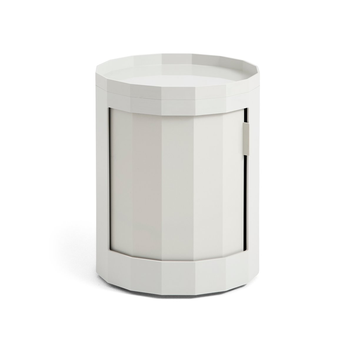 HAY Facet Cabinet low side table feet/wheels 49 cm Misty grey