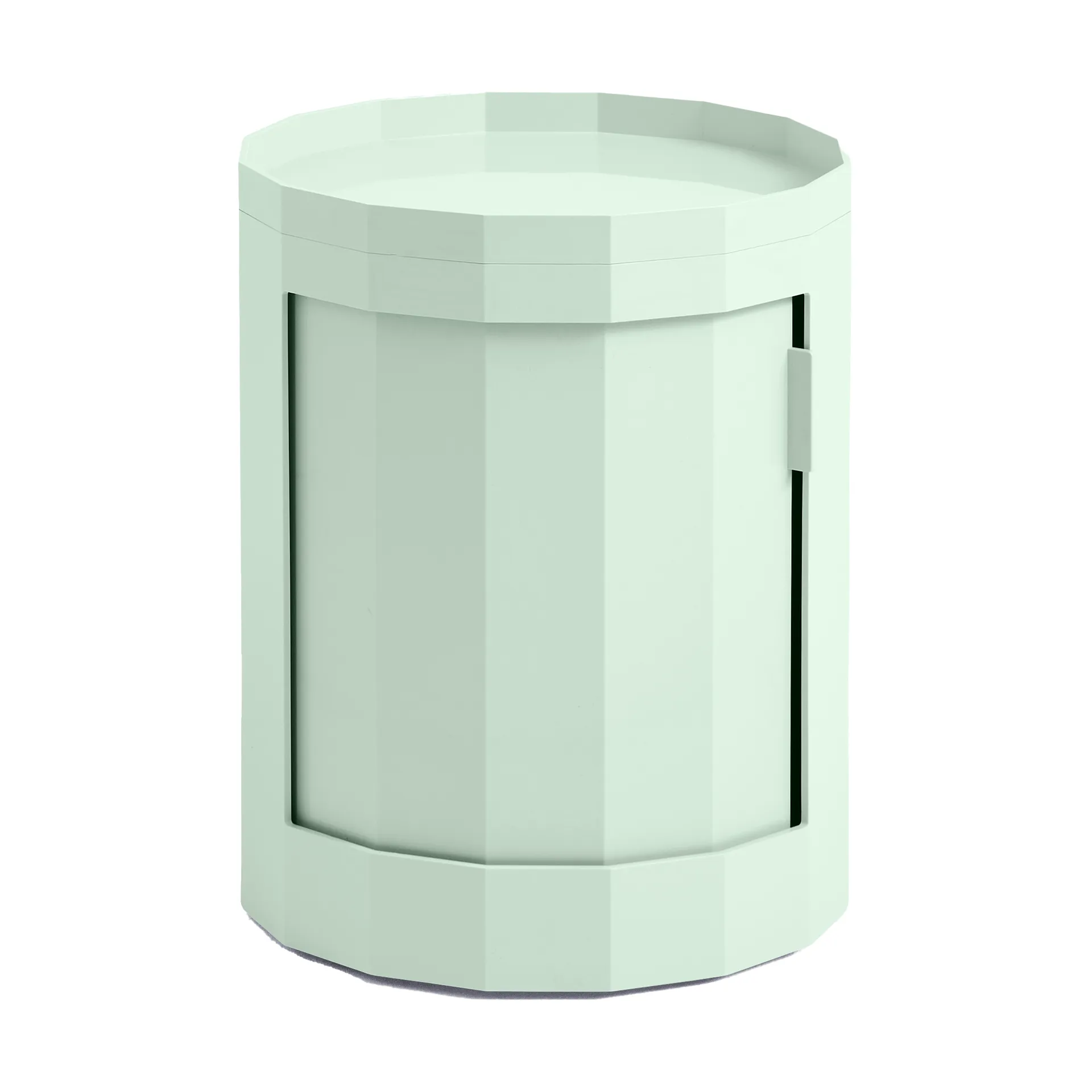 Facet Cabinet low side table feet/wheels 49 cm, Soft mint HAY