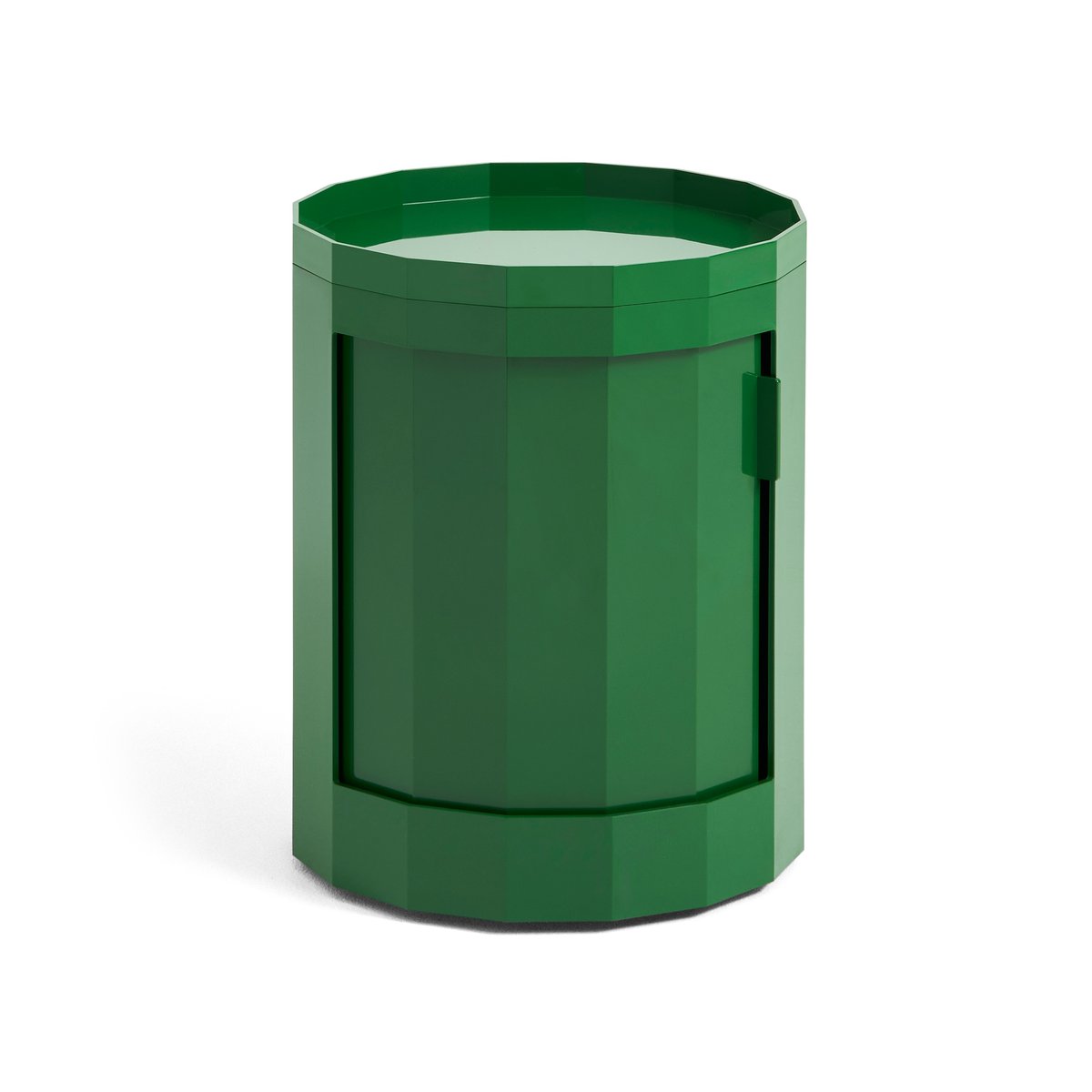 HAY Facet Cabinet low side table feet/wheels 49 cm Spinach green