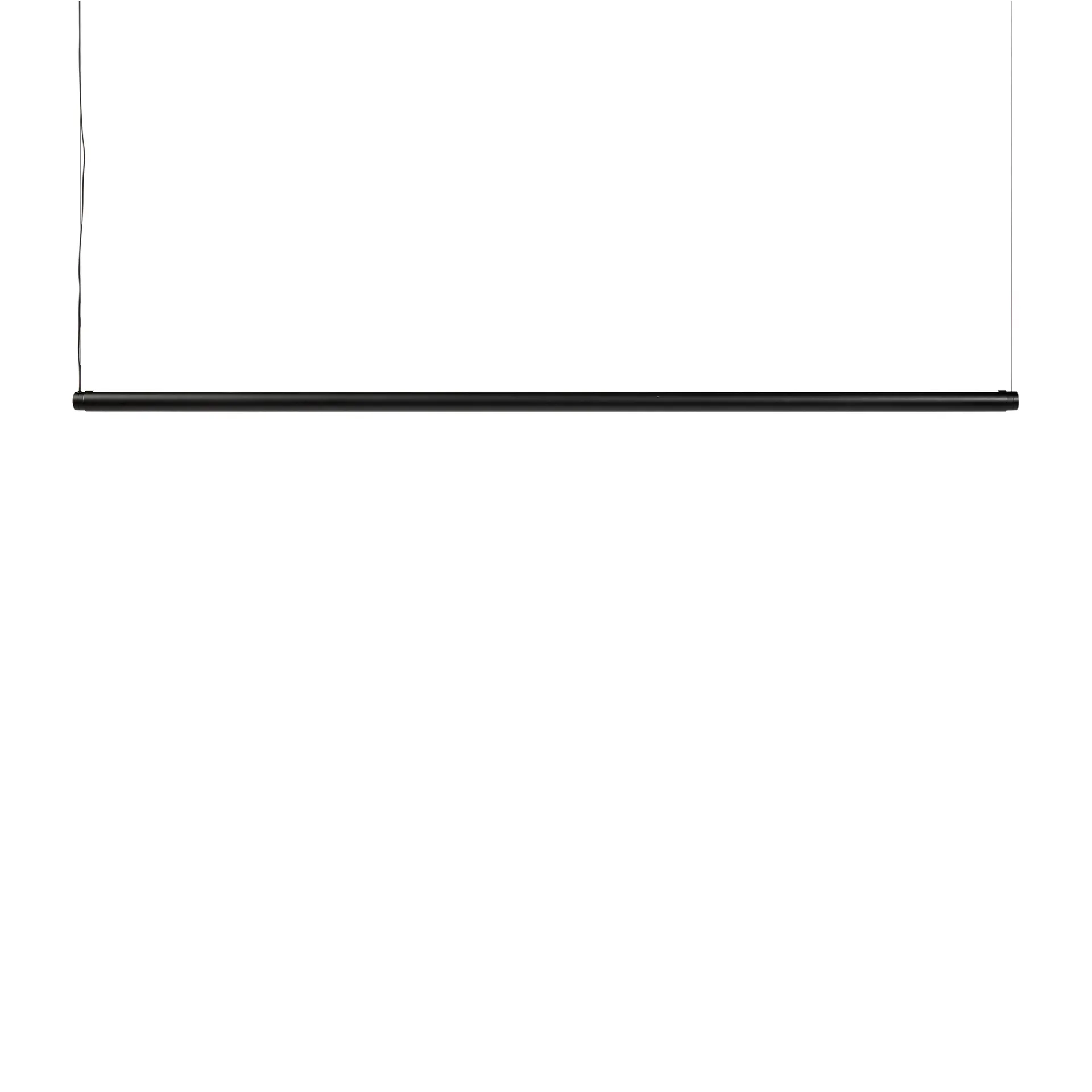 Factor Linear Suspension ceiling lamp 1500 Diffused, Clear anodised aluminum HAY