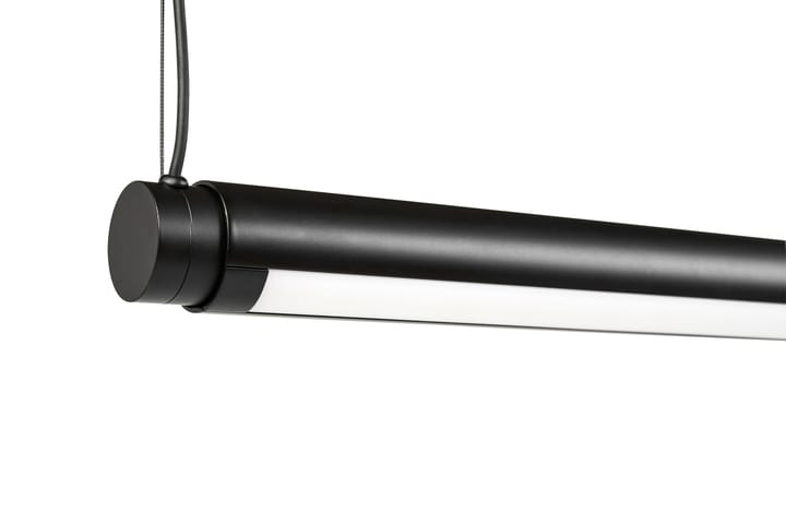 Factor Linear Suspension ceiling lamp 1500 Diffused - Soft black - HAY