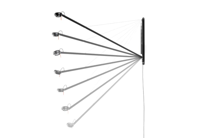 Fifty-Fifty wall lamp, Soft black HAY