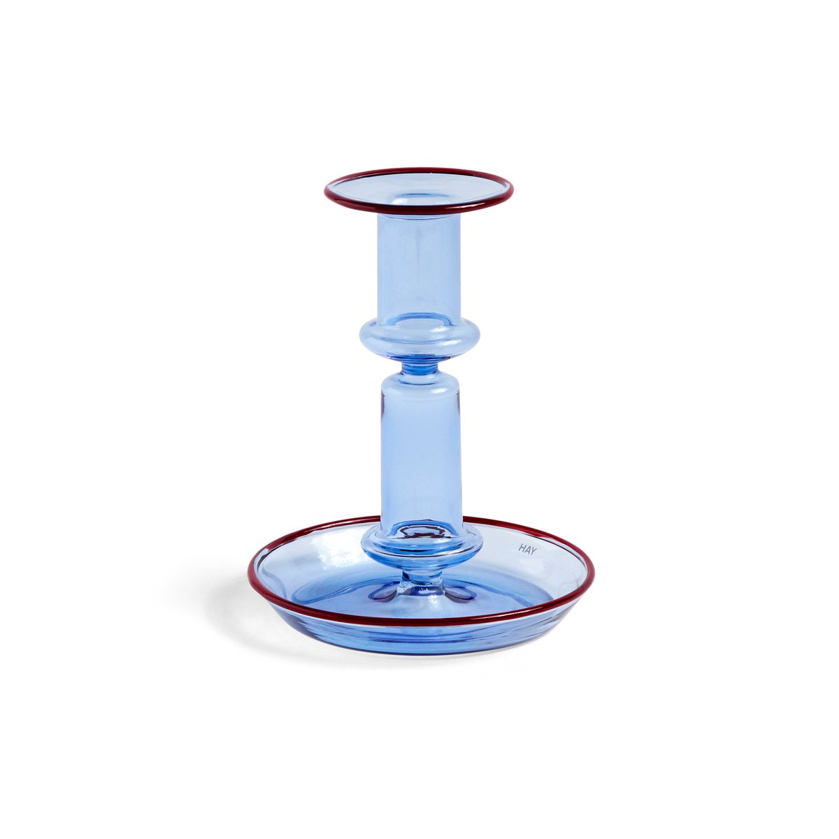 HAY Flare medium candle sticks light blue-red | Scandinavian Design | Candle holders | Blue