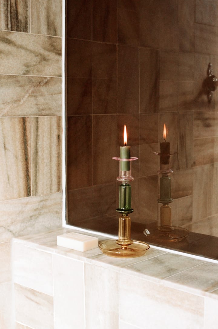 Flare tall candle sticks, Rainbow HAY