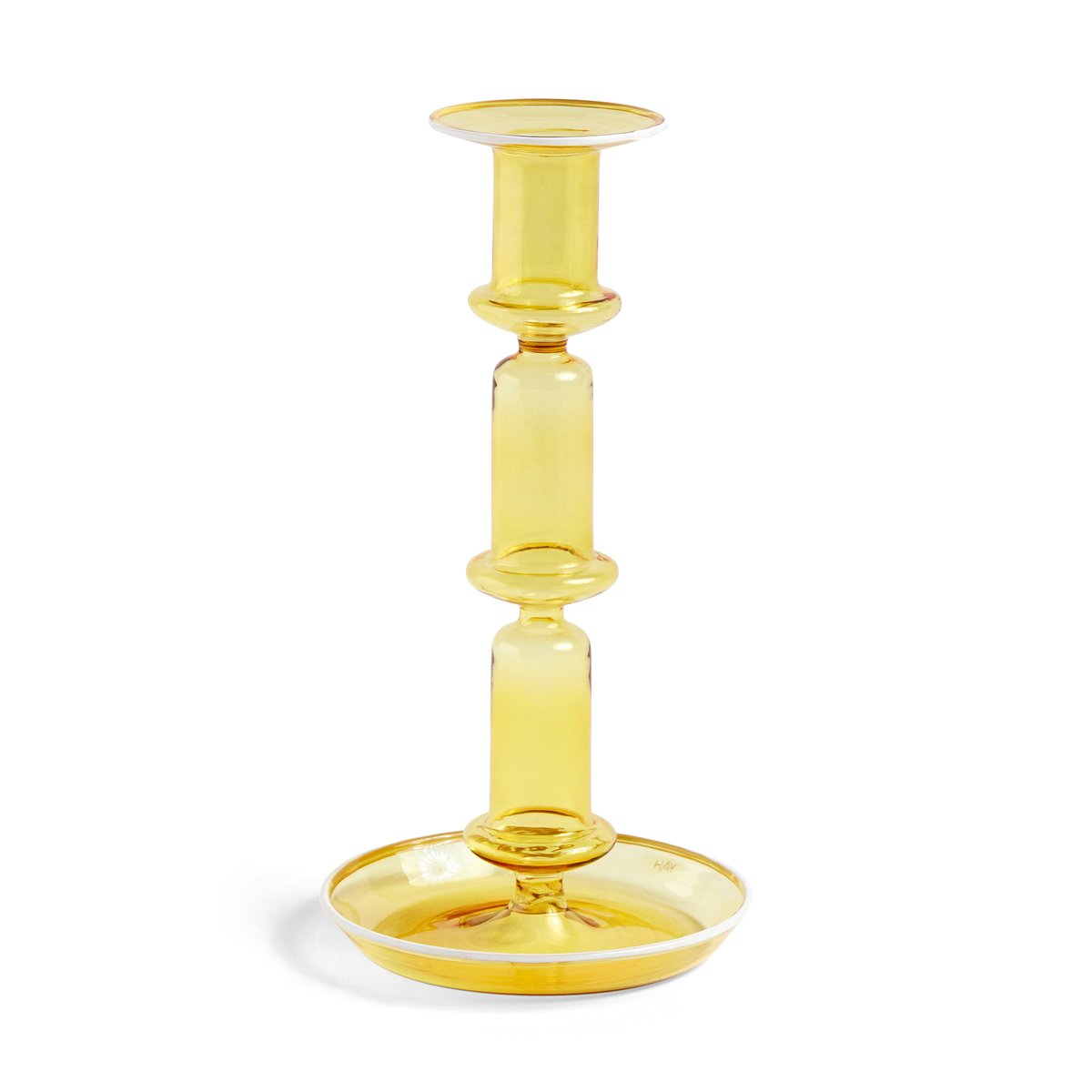 HAY Flare tall candle sticks yellow-white | Scandinavian Design | Candle holders | Yellow