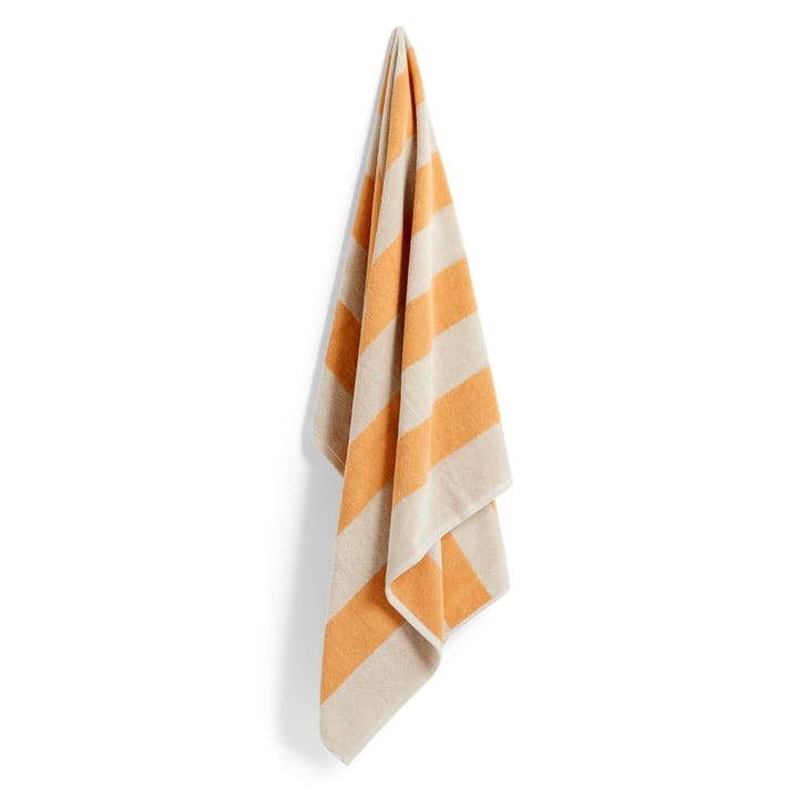 Frotté Stripe bath towel 100x150 cm - warm yellow - HAY