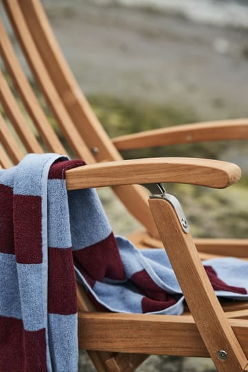 Frotté Stripe towel 50x100 cm - Bordeaux-Sky blue - HAY