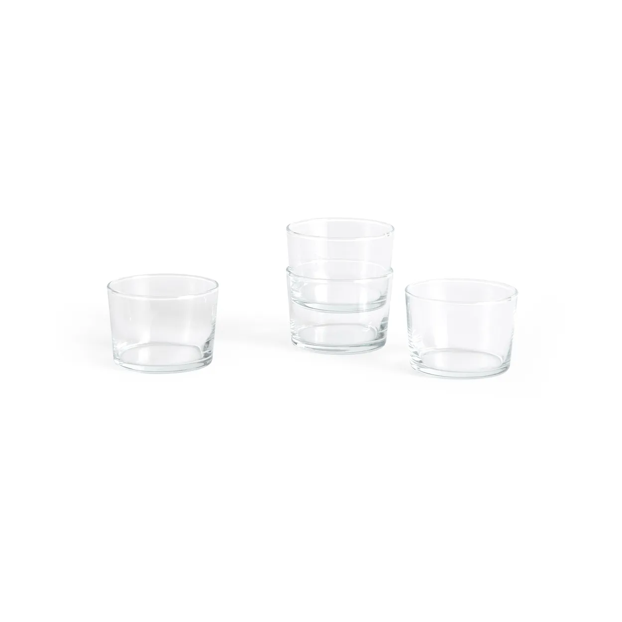HAY Glass drinking glass S 22 cl 4-pack Clear | Scandinavian Design | Drinking glasses & tumblers | Transparent