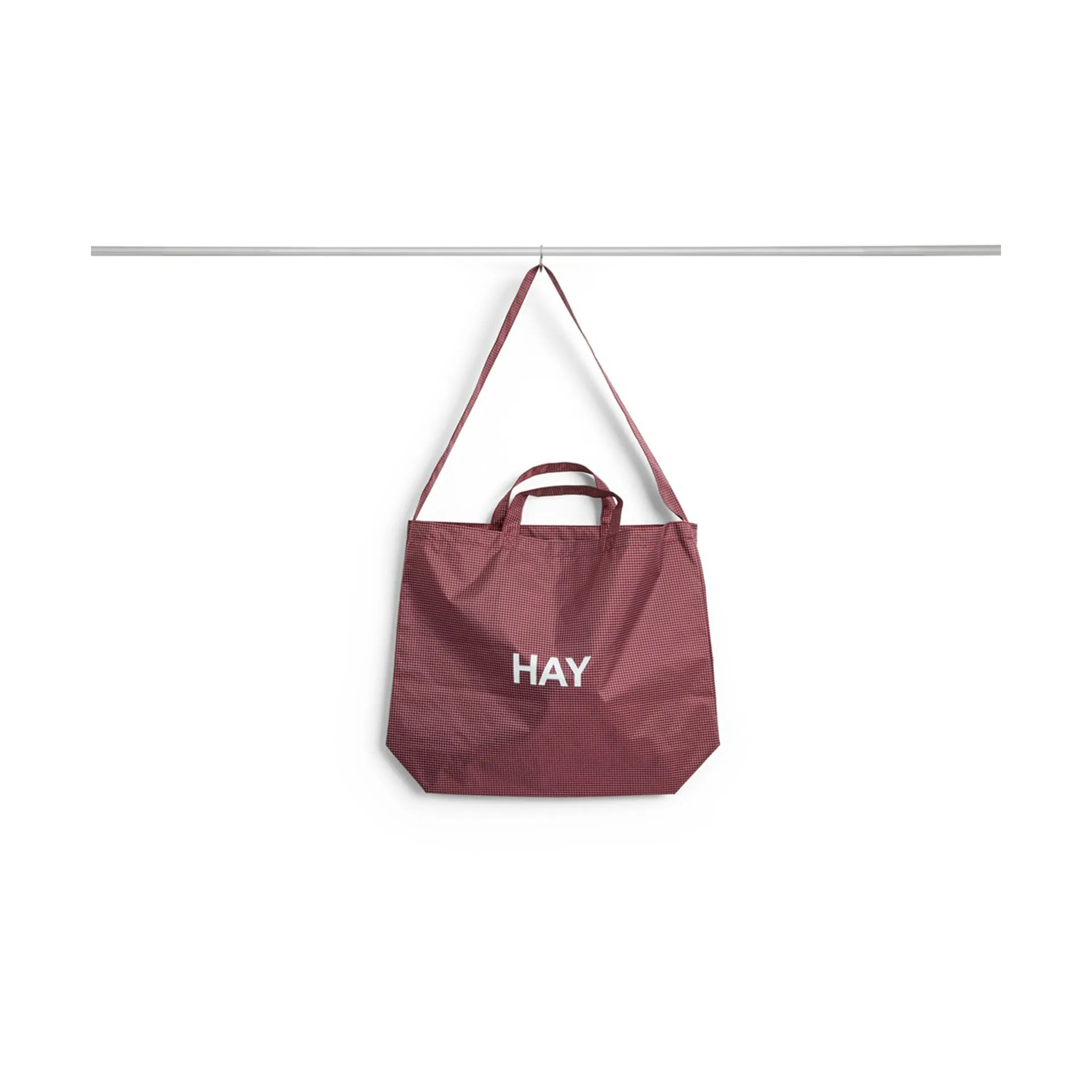 Grid Crossover Bag medium, Burgundy, medium HAY