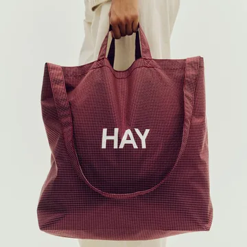 Grid Crossover Bag medium - Burgundy, medium - HAY