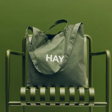 Grid Crossover Bag medium - Dark green, medium - HAY