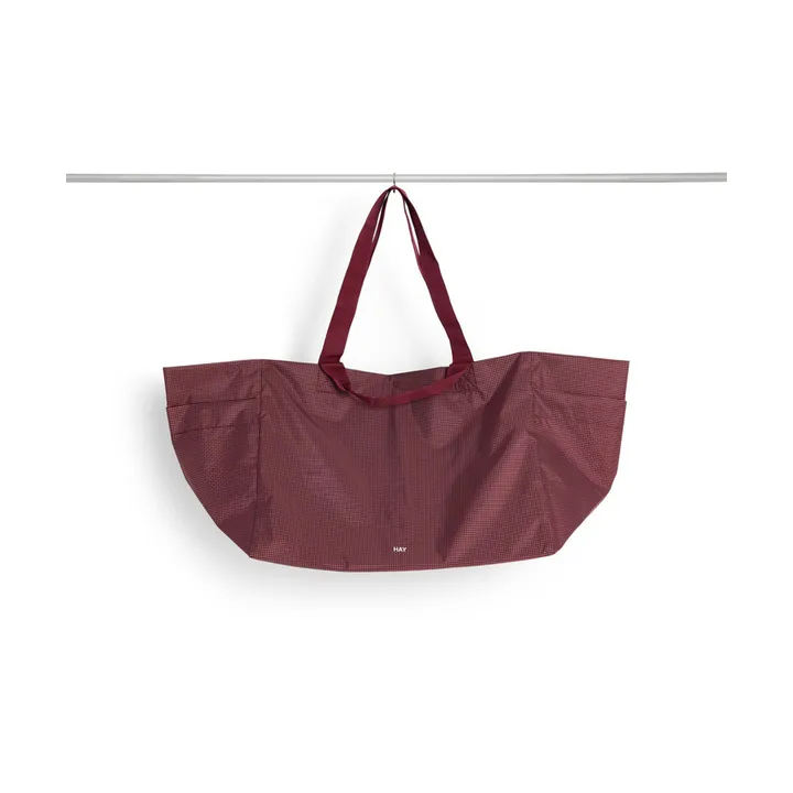 Grid Weekend Bag - Burgundy, large - HAY