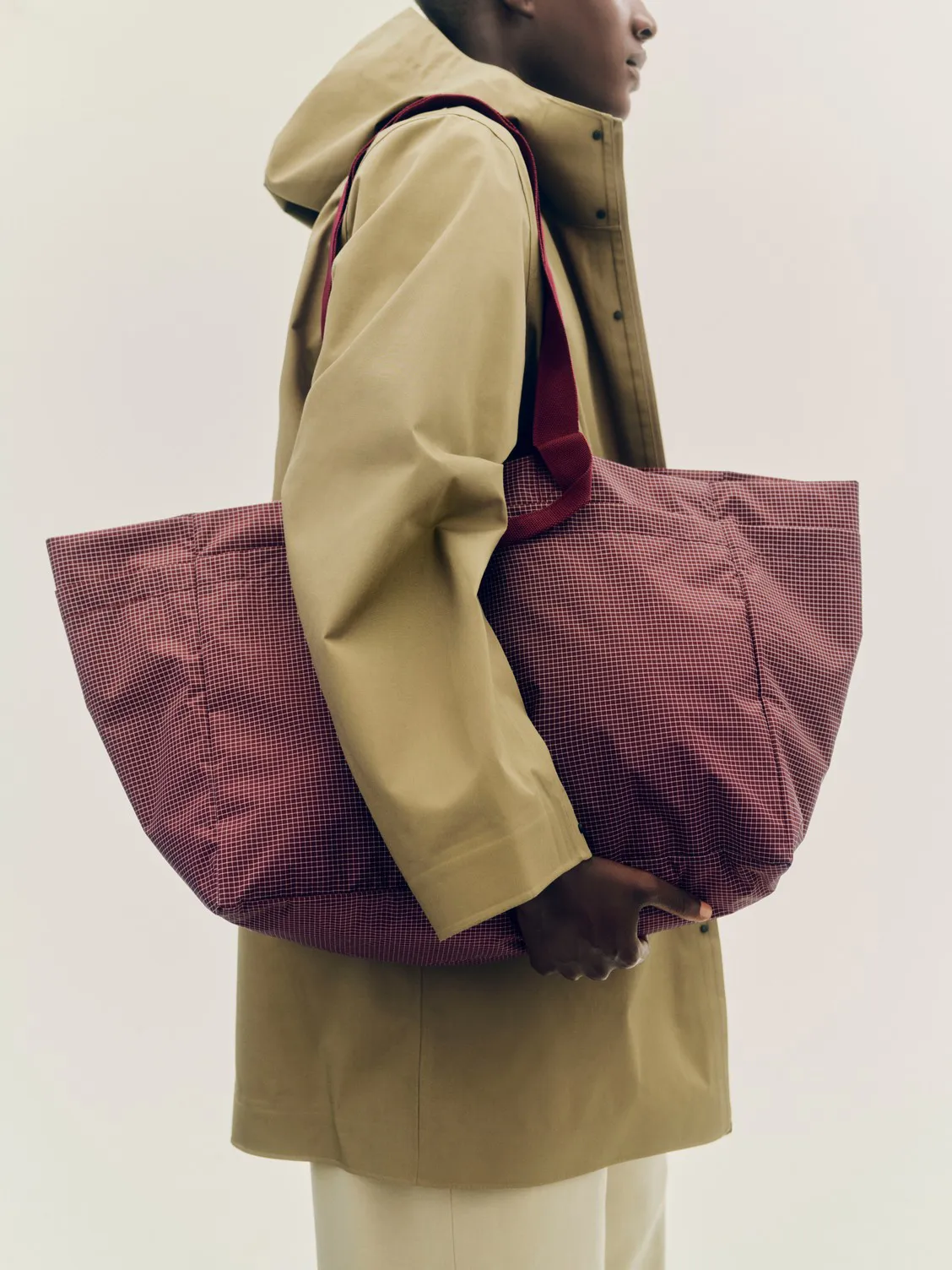 Grid Weekend Bag, Burgundy, large HAY