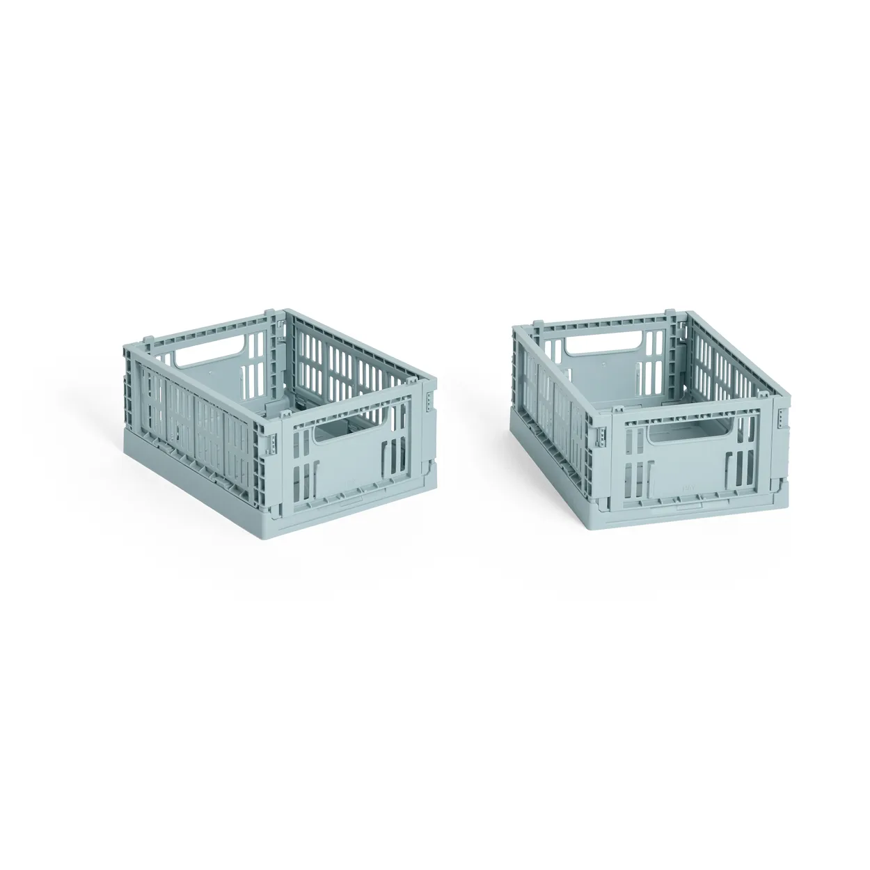 HAY Colour Crate Mini 2-pack 13x17 cm Dusty blue | Scandinavian Design | Storage baskets | Blue