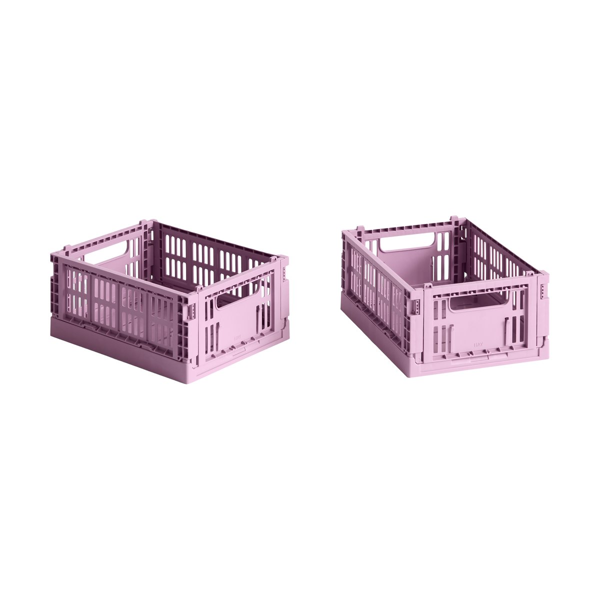 HAY Colour Crate Mini 2-pack 13x17 cm Dusty rose | Scandinavian Design | Storage baskets | Pink