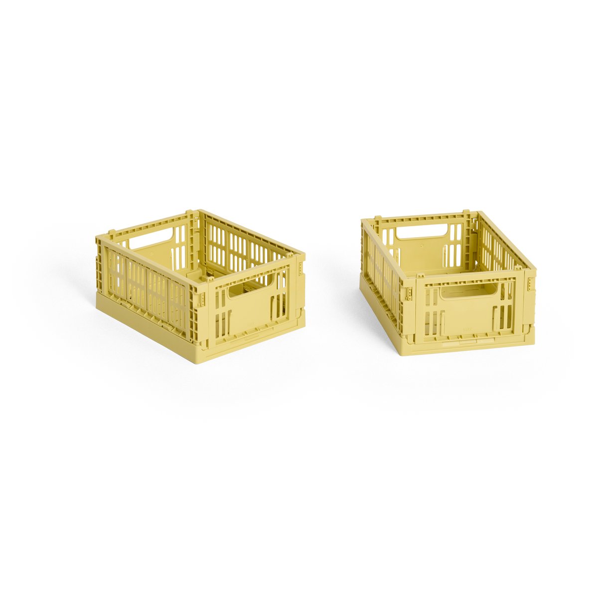 HAY Colour Crate Mini 2-pack 13x17 cm Dusty yellow | Scandinavian Design | Storage baskets | Yellow