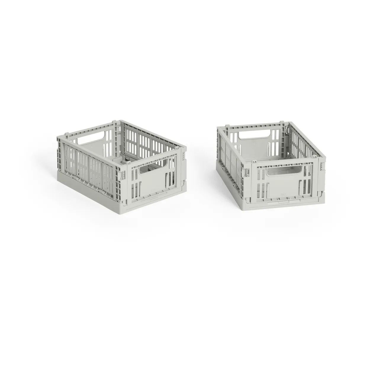 HAY Colour Crate Mini 2-pack 13x17 cm Grey | Scandinavian Design | Storage baskets | Grey