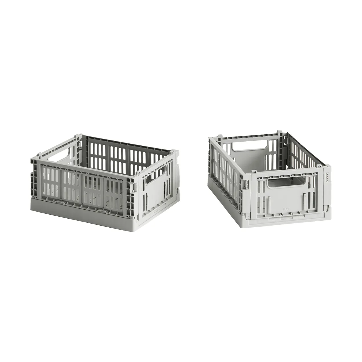 HAY Colour Crate Mini 2-pack 13x17 cm Light grey | Scandinavian Design | Storage baskets | Grey