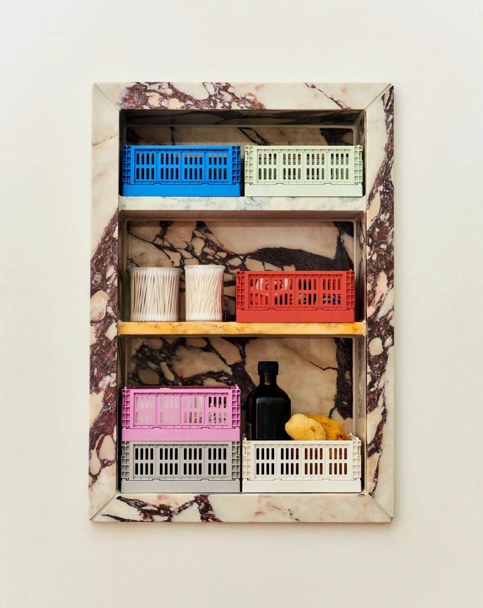 HAY Colour Crate Mini 2-pack 13x17 cm, Light grey HAY