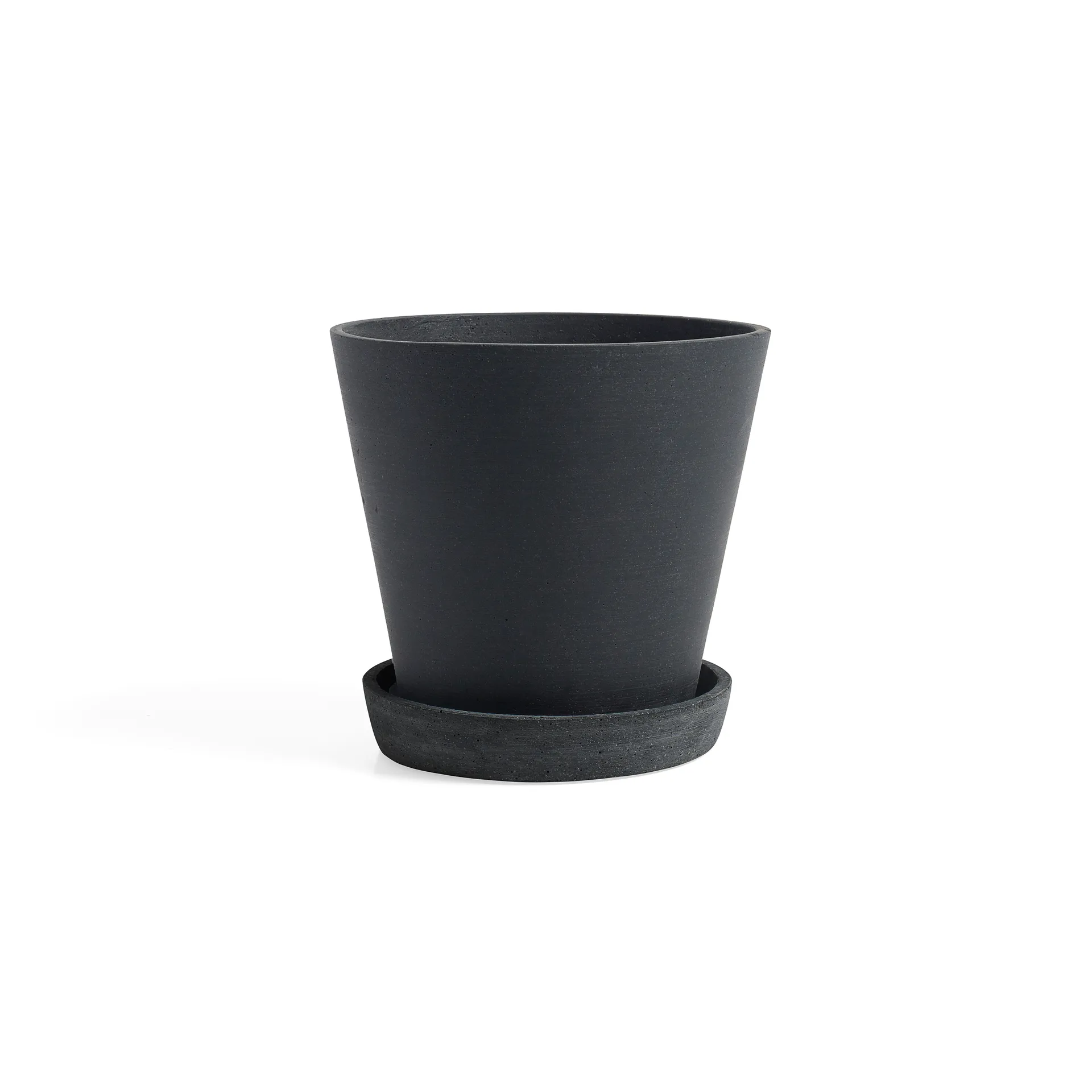 HAY Flowerpot with saucer L Ø17.5 cm, Black HAY