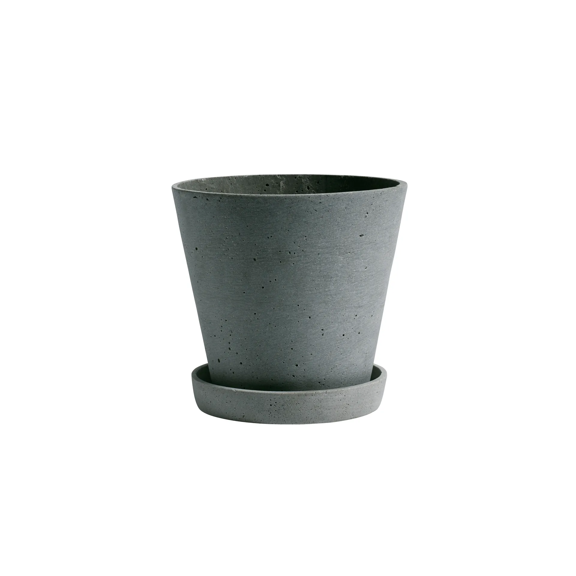 HAY Flowerpot with saucer L Ø17.5 cm, Green HAY