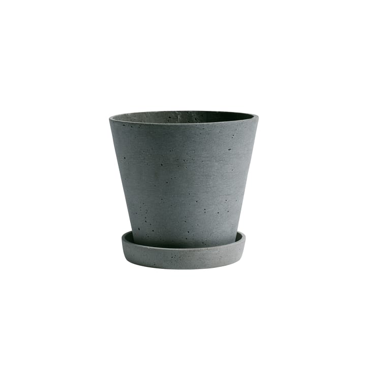 HAY Flowerpot with saucer L Ø17.5 cm - Green - HAY