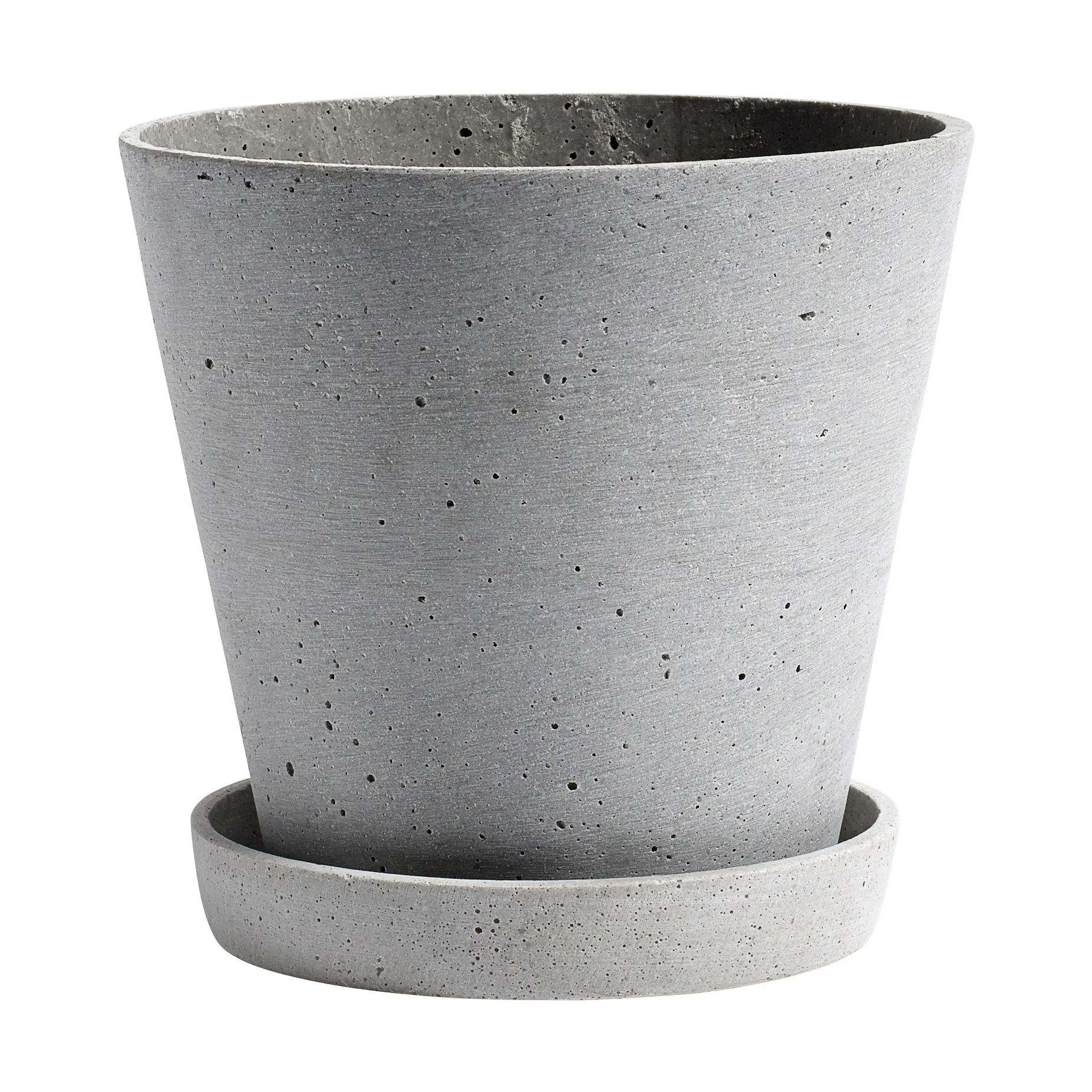 HAY Flowerpot with saucer L Ø17.5 cm, Grey HAY
