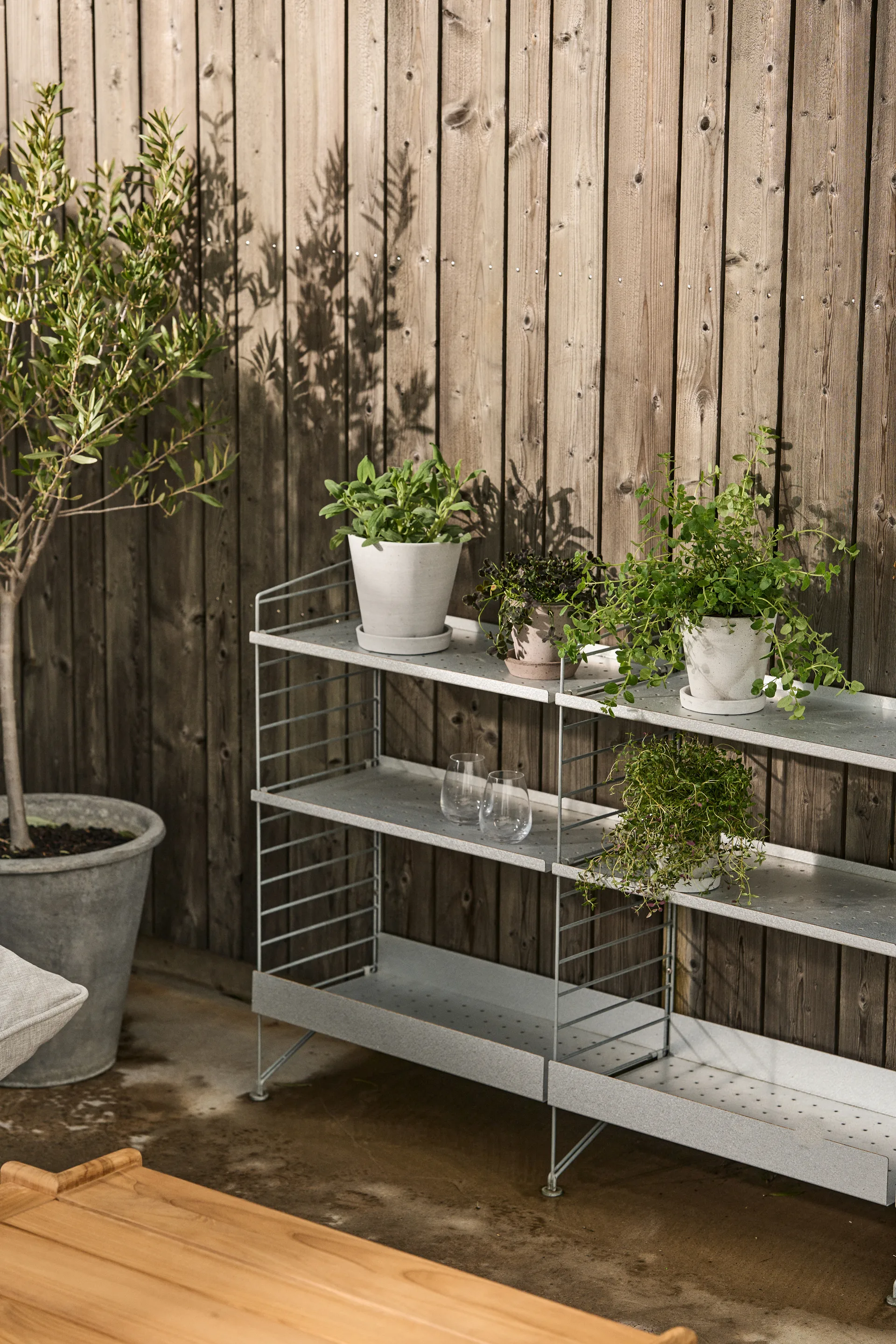 HAY Flowerpot with saucer L Ø17.5 cm, Grey HAY