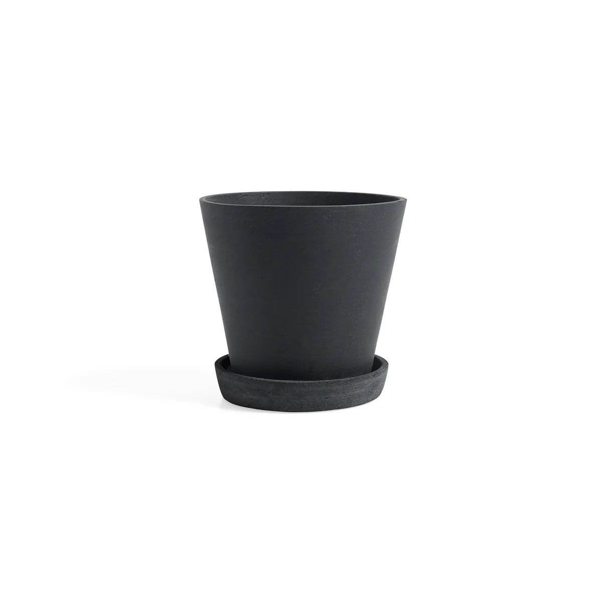 HAY HAY Flowerpot with saucer M Ø14 cm Black