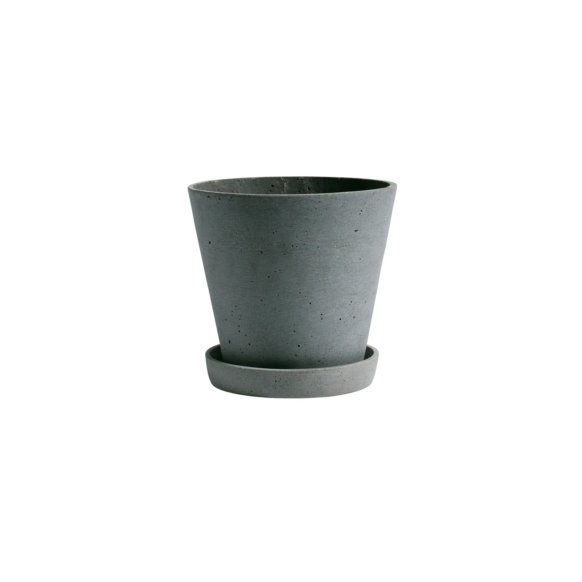 HAY Flowerpot with saucer M Ø14 cm, Green HAY
