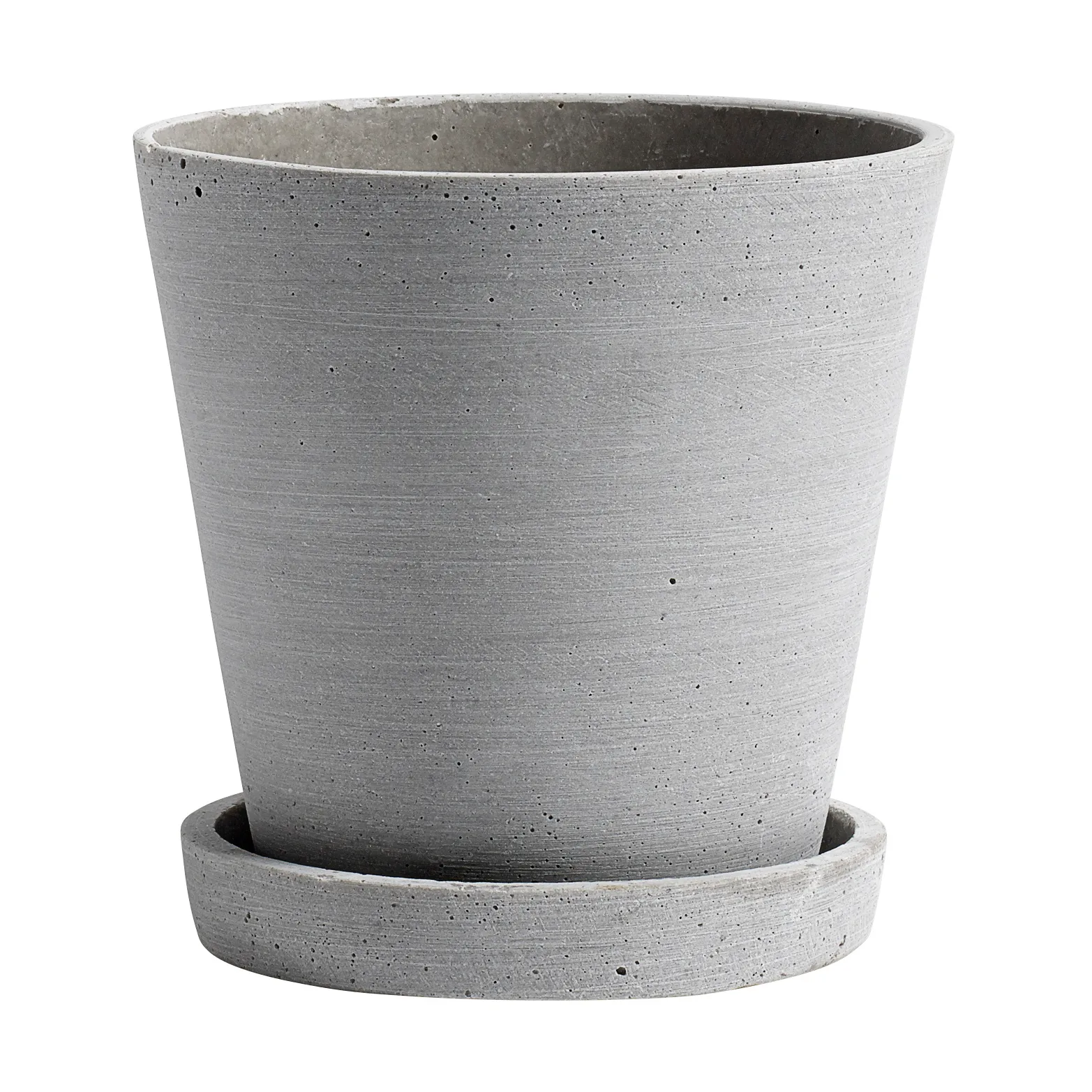 HAY Flowerpot with saucer M Ø14 cm, Grey HAY