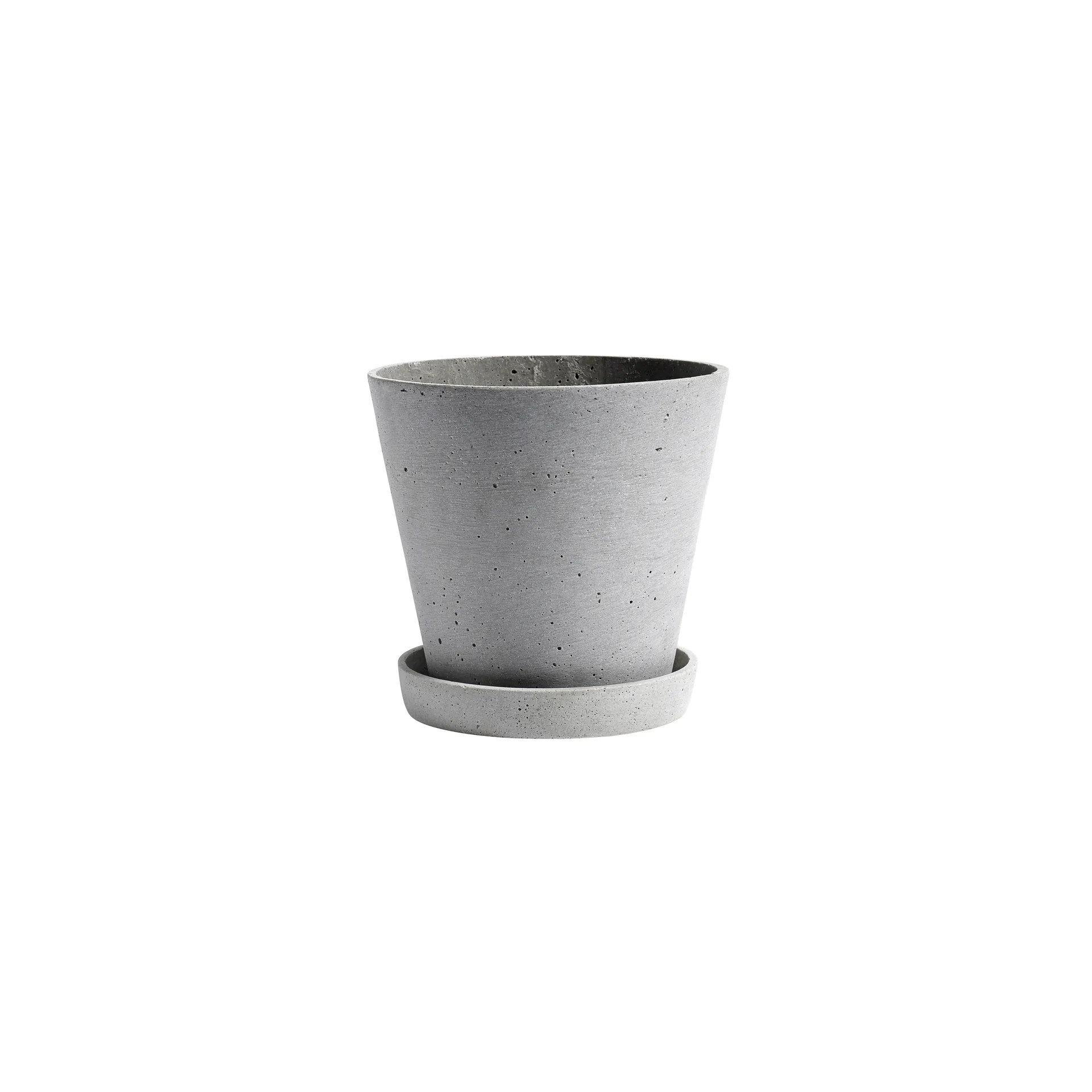 HAY Flowerpot with saucer S Ø11 cm, Grey HAY