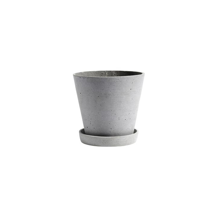 HAY Flowerpot with saucer S Ø11 cm - Grey - HAY