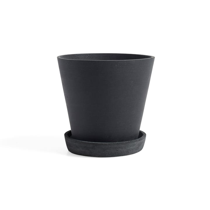 HAY Flowerpot with saucer XL Ø21.5 cm - Black - HAY