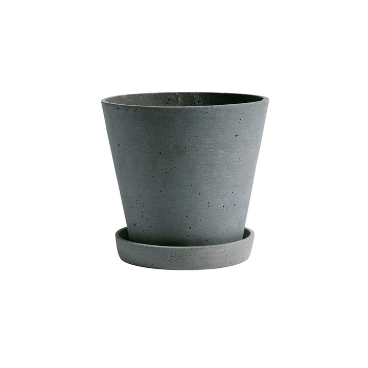 HAY Flowerpot with saucer XL Ø21.5 cm - Green - HAY