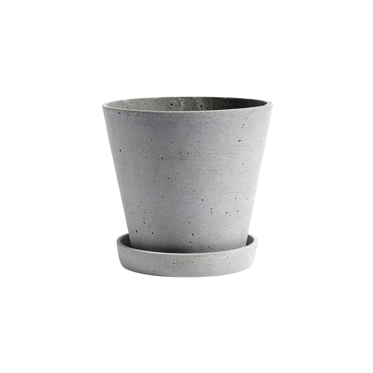 HAY HAY Flowerpot with saucer XL Ø21.5 cm Grey | Scandinavian Design | Flower pots | Grey