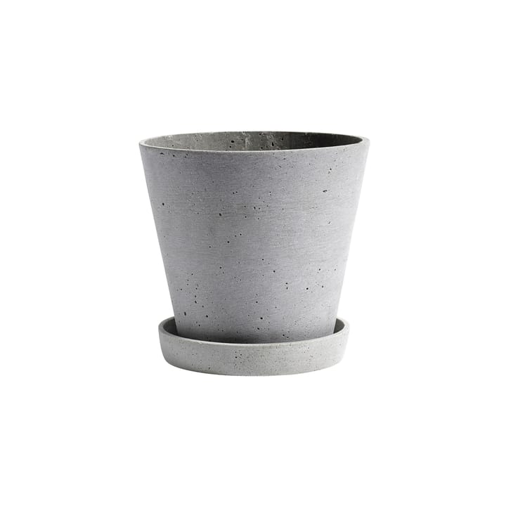 HAY Flowerpot with saucer XL - Grey - HAY