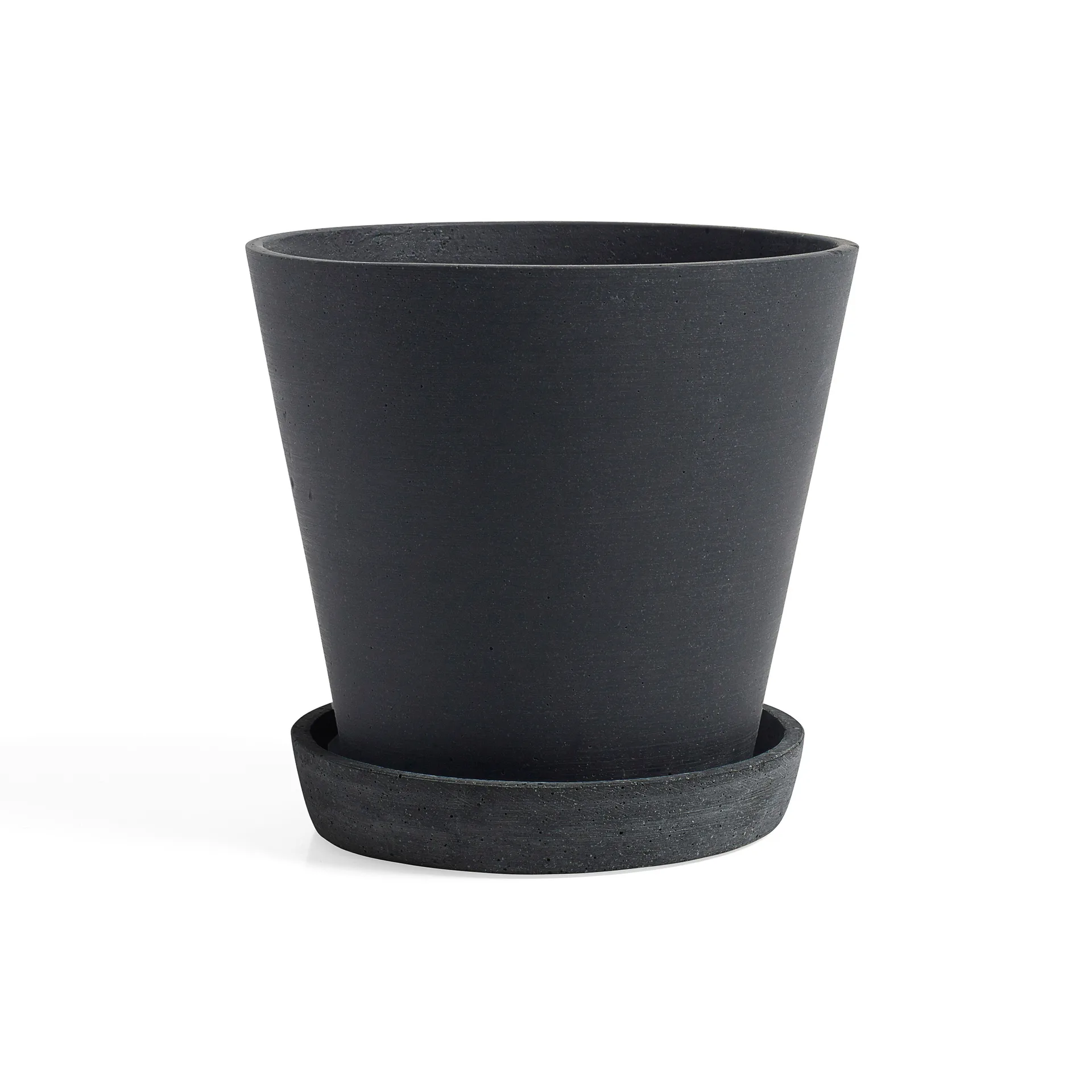 HAY Flowerpot with saucer XXL Ø26 cm, Black HAY