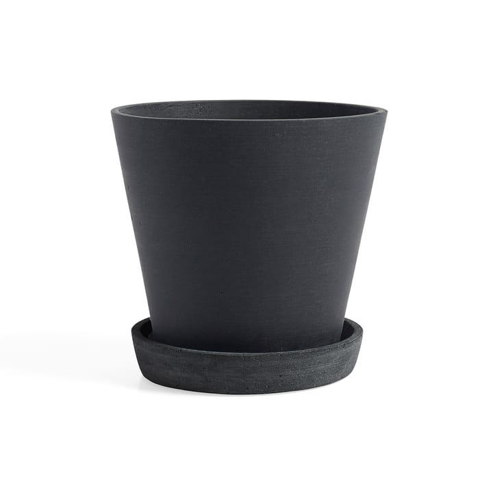 HAY Flowerpot with saucer XXL Ø26 cm - Black - HAY