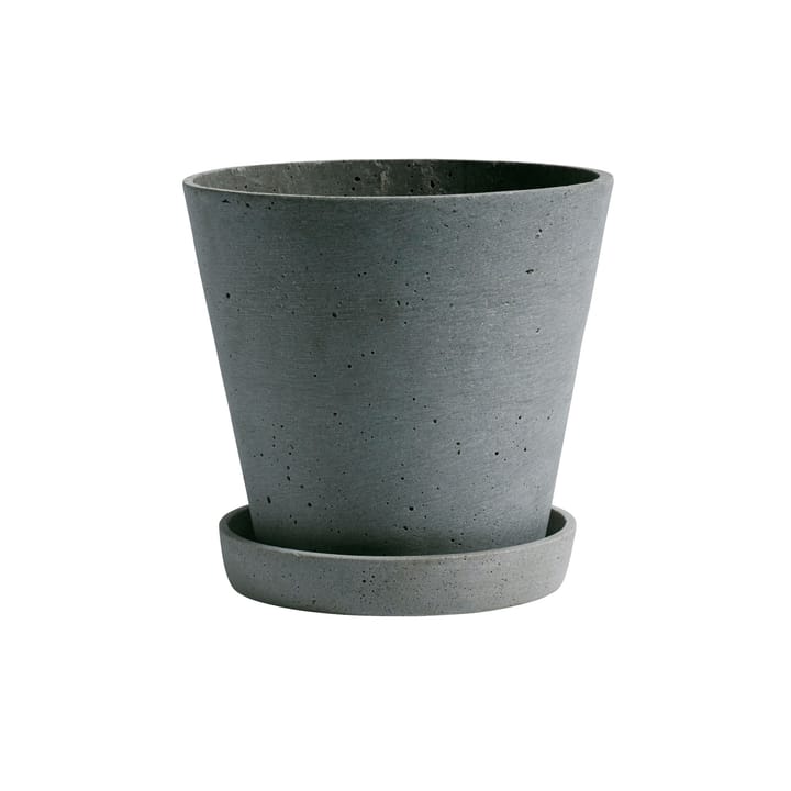 HAY Flowerpot with saucer XXL Ø26 cm - Green - HAY