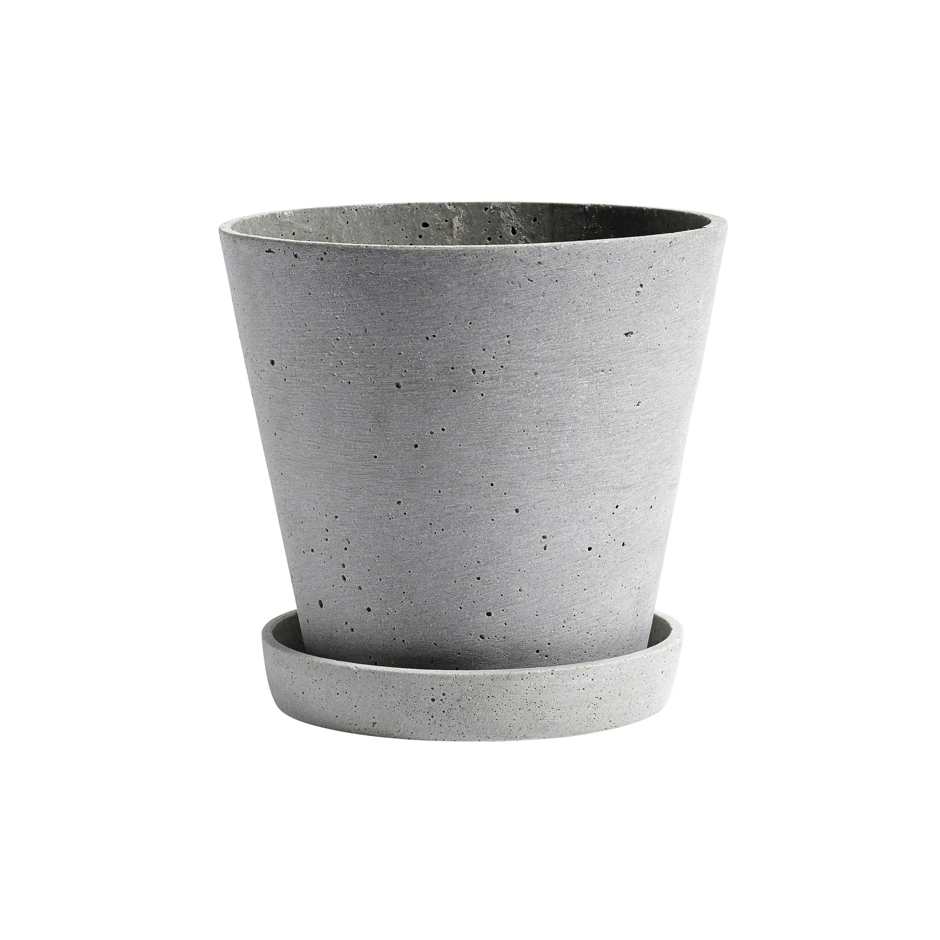 HAY Flowerpot with saucer XXL Ø26 cm, Grey HAY