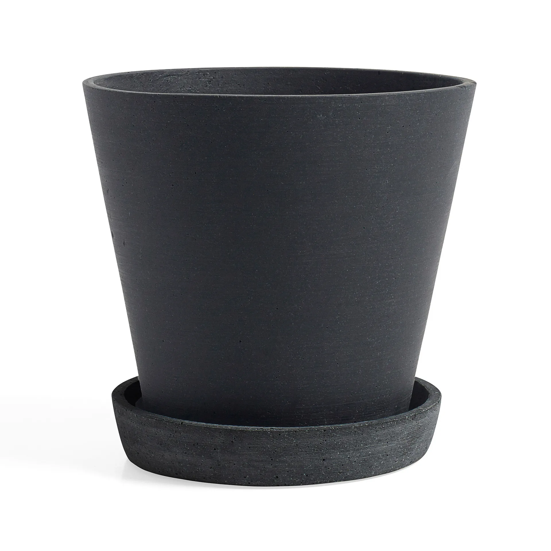 HAY Flowerpot with saucer XXXL Ø34 cm, Black HAY