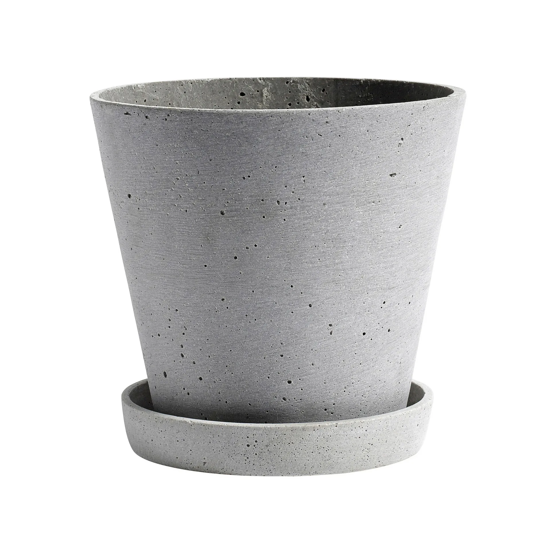 HAY Flowerpot with saucer XXXL Ø34 cm, Grey HAY