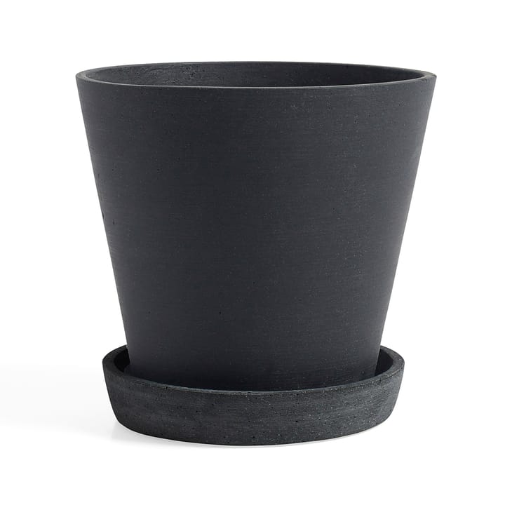 HAY Flowerpot with saucer XXXL - Black - HAY