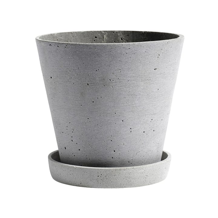 HAY Flowerpot with saucer XXXL - Grey - HAY