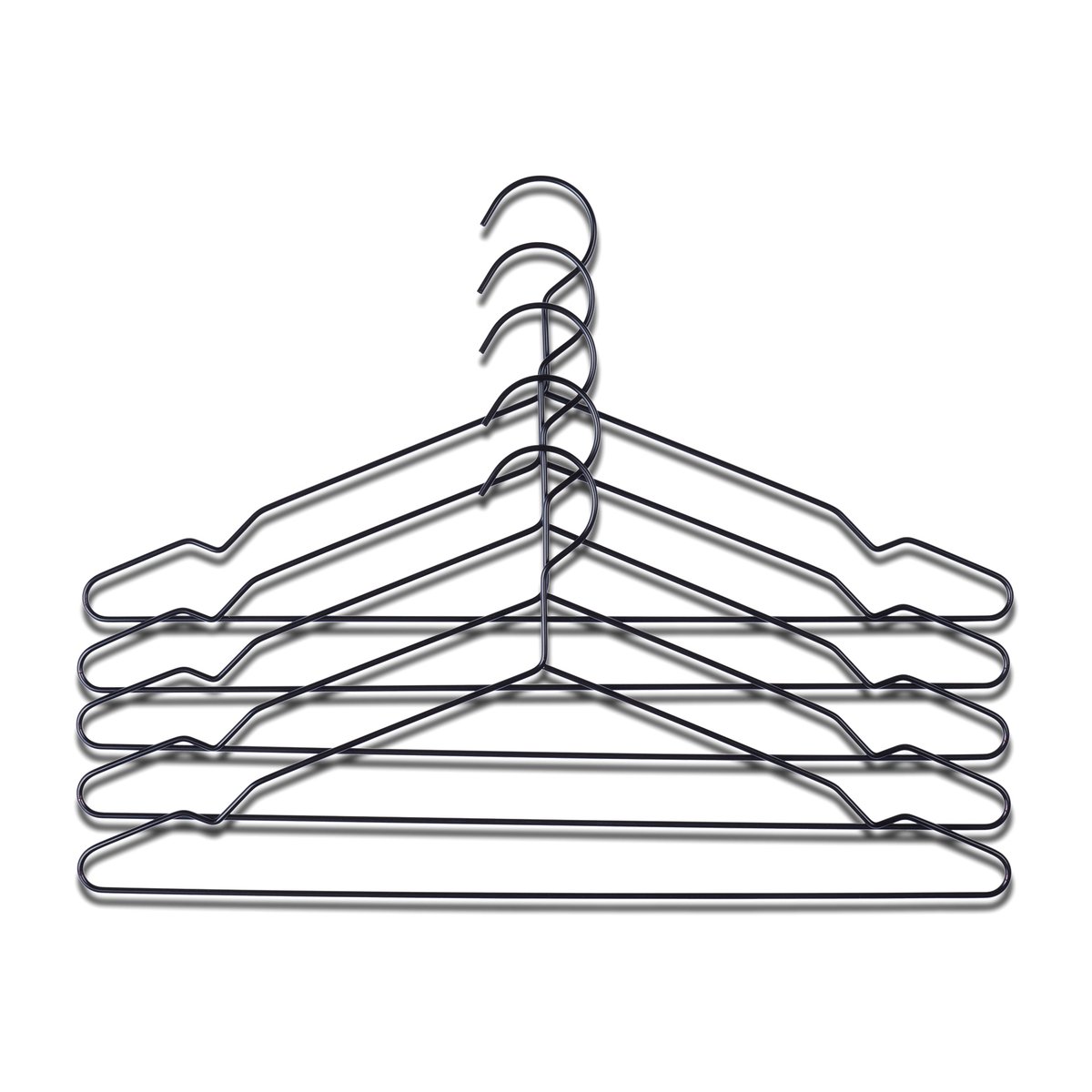 HAY HAY hanger 5 pack Black | Scandinavian Design | Clothes racks, coat stands & hangers | Black