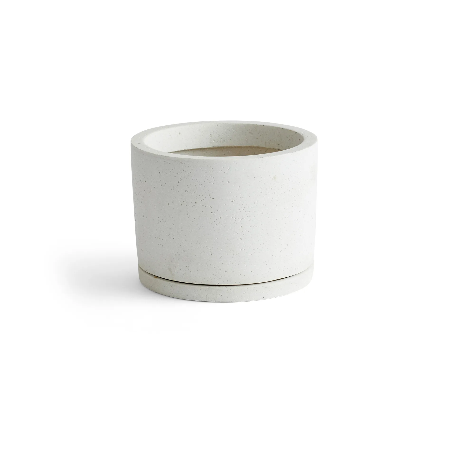 HAY Plant Pot with saucer flower pot L Ø19 cm, White HAY