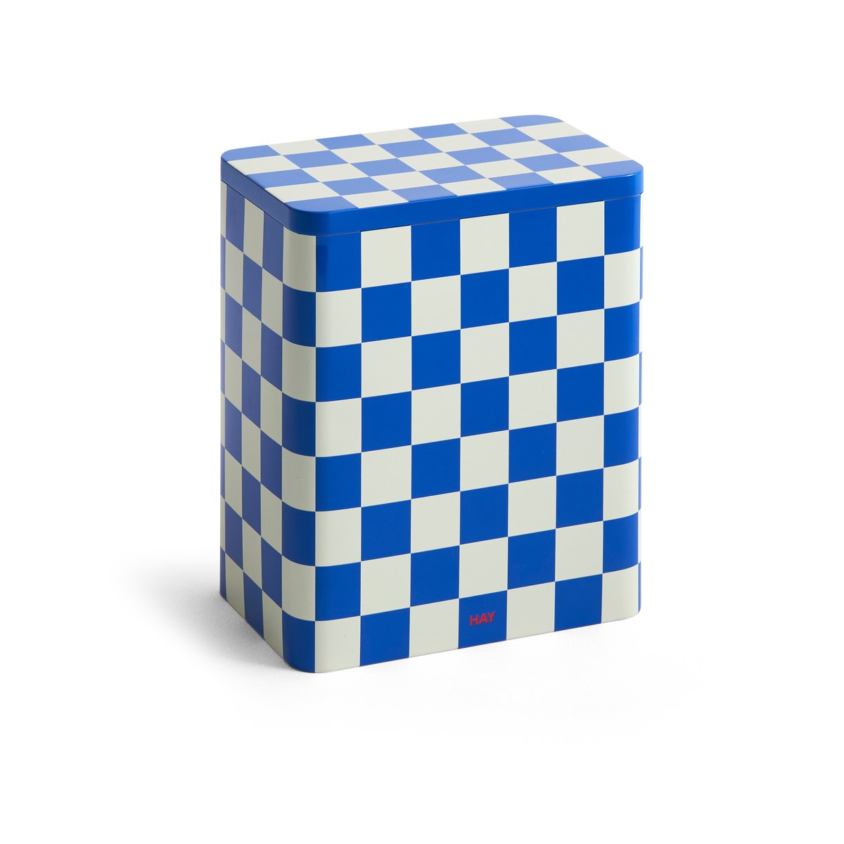 HAY Tin Container large Blue-off white | Scandinavian Design | Boxes & jars | Blue