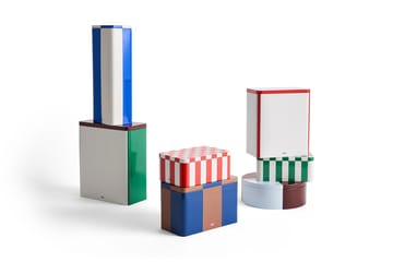 HAY Tin Container medium - Black-off white - HAY