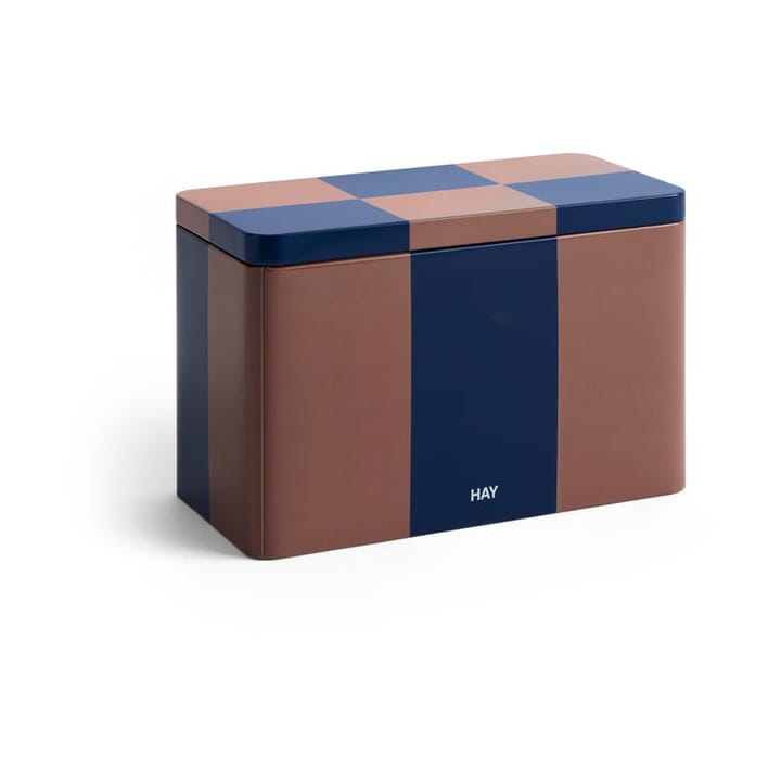 HAY Tin Container medium - Brown-midnight blue - HAY